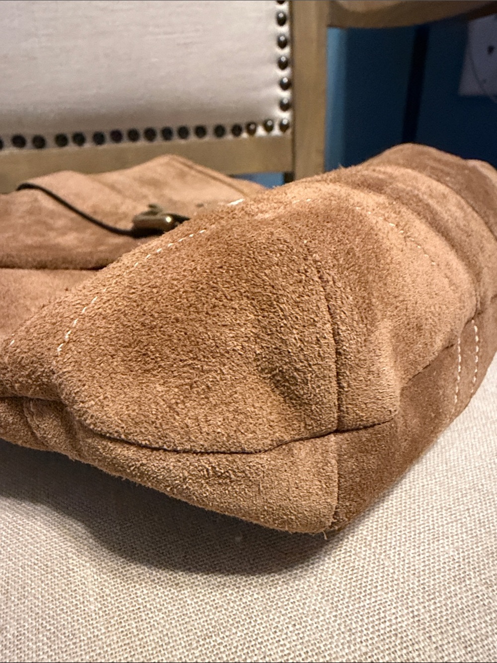Vintage Coach Suede Shoulder Bag - Picture 12 of 13